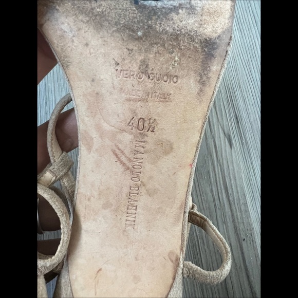 Manolo Blahnik Suede Sandals - Picture 8 of 9